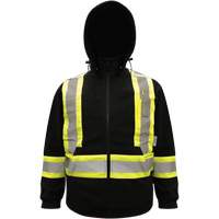 High-Visibility Hoodie, Polyester, Black, Small Ontario Safety Products