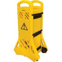 Portable Mobile Barrier, 40" H x 13' L, Yellow Ontario Safety Products