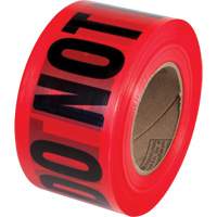 PrimeGuard "Danger Do Not Enter" Barricade Tape, English, 3" W x 1000' L, Black on Red Ontario Safety Products
