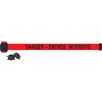 Wall Mount Barrier, Plastic, Magnetic Mount, 7', Red Tape Ontario Safety Products