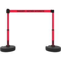 Plus Barrier Post Set, Plastic, 42" H, Red Tape, 15' Tape Length SGQ818 | Ontario Safety Product