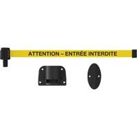 Plus Wall Mount Barrier System, Plastic, Screw Mount, 15', Yellow Tape Ontario Safety Products