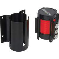 Barri&egrave;re &agrave; fixation murale avec ruban magn&eacute;tique, Acier, Fixation par vis, 12', Ruban Rouge Ontario Safety Products