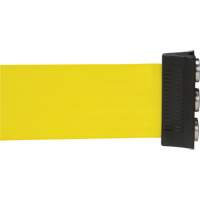 Wall Mount Barrier with Magnetic Tape, Steel, Screw Mount, 12', Yellow Tape SGR019 | Ontario Safety Product