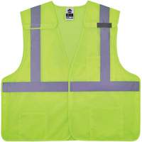 GloWear 8217BA Breakaway Mesh Safety Vest, High Visibility Lime-Yellow, Medium/Small, Polyester SGR371 | Ontario Safety Product