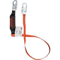 Titan Shock-Absorbing Lanyard, 6', Locking Snap Hook Center, Locking Snap Hook Leg Ends, Polyester Ontario Safety Products