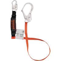 Titan Shock-Absorbing Lanyard, 6', Locking Rebar Hook Center, Locking Snap Hook Leg Ends, Polyester Ontario Safety Products