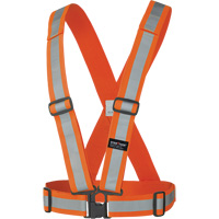 Adjustable Safety Sash, High Visibility Orange, Silver Reflective Colour, One Size SGT565 | Ontario Safety Product