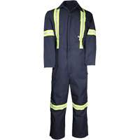 Deluxe Work Coveralls, 50, Navy Blue Ontario Safety Products