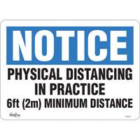 "Physical Distancing In Practice" Sign, 10" x 14", Vinyl, English SGU333 | Ontario Safety Product