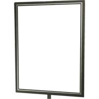 Heavy-Duty Vertical Sign Holder for Classic Posts, Satin Chrome SGU838 | Ontario Safety Product