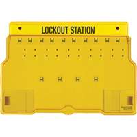 Trilingual Covered Lock Station, None Padlocks, 10 Padlock Capacity, Padlocks Not Included SGW124 | Ontario Safety Product