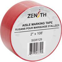 Aisle Marking Tape, 2" x 108', PVC, Red SGW129 | Ontario Safety Product