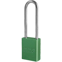 American Lock&reg; Safety Padlock, Green, Keyed Different, Aluminum, 1-1/2" Width Ontario Safety Products