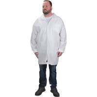Protective Lab Coat, Microporous, White, Small SGW617 | Ontario Safety Product