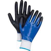Black & Blue Coated Gloves, 2X-Large, Foam Nitrile Coating, 15 Gauge, Nylon Shell SGX786 | Ontario Safety Product