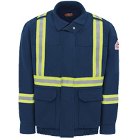Men's Lined Bomber Jacket with Reflective Trim, Small, Navy Blue, 29 cal/cm² Ontario Safety Products