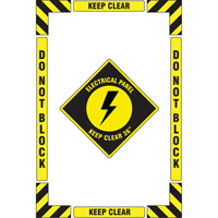 "Electrical Panel" Floor Marking Kit, Adhesive, English with Pictogram Ontario Safety Products