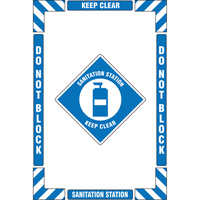 "Sanitation Station" Floor Marking Kit, Adhesive, English with Pictogram Ontario Safety Products