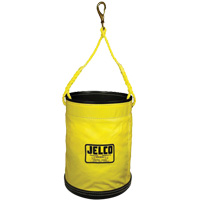 Vinyl Coated Collapsible Bucket, 11" L x 11" W x 16" H, Nylon, Black/Yellow SGY397 | Ontario Safety Product