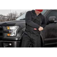GridIron™ Regular Length Zip-To-Thigh Bib Overall, Men's, 2X-Large, Black SGY699 | Ontario Safety Product