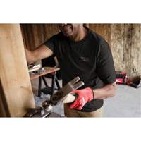 Hybrid Work Tee Shirt, Men's, Small, Black Ontario Safety Products