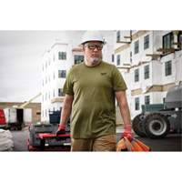 Hybrid Work Tee Shirt, Men's, Small, Green Ontario Safety Products