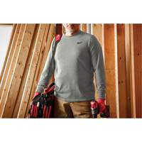 Hybrid Work Tee Shirt, Men's, Small, Grey Ontario Safety Products