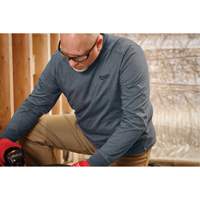 Hybrid Work Tee Shirt, Men's, Small, Blue Ontario Safety Products
