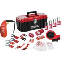 Trousse de cadenassage avec cadenas en thermoplastique de qualit&eacute; sup&eacute;rieure Zenex, Ensemble &eacute;lectrique, 21 composants compris Ontario Safety Products