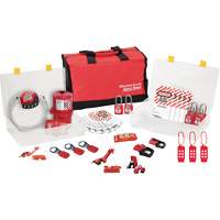 Trousse de cadenassage avec cadenas en thermoplastique de qualit&eacute; sup&eacute;rieure Zenex, Ensemble &eacute;lectrique, 27 composants compris Ontario Safety Products