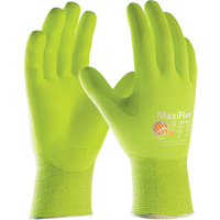 Gants sans coutures haute visibilit&eacute; ATG MaxiFlex Ultimate, Grand, R&ecirc;vetement Nitrile, Calibre 15, Enveloppe en Nylon/&eacute;lasthanne Ontario Safety Products
