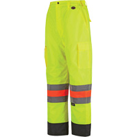6041 Pantalon de contr&ocirc;le de la circulation pour l'hiver qu&eacute;b&eacute;cois, Polyester, T-petit, Jaune lime haute visibilit&eacute; Ontario Safety Products