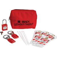 Lockout Tagout Kit with Nylon Safety Padlock in Pouch, Electrical Kit, 14 Components SHB334 | Ontario Safety Product