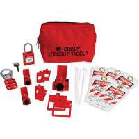 Electrical Lockout Tagout Kit with Nylon Safety Padlock in Pouch, Circuit Breaker Type SHB335 | Ontario Safety Product
