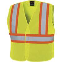 598P Veste de s&eacute;curit&eacute; &agrave; maille d&eacute;tachable, Jaune lime haute visibilit&eacute;, Moyen/Petit, Polyester Ontario Safety Products