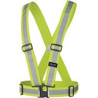 Safety Sashes, High Visibility Lime-Yellow, Silver Reflective Colour, One Size SHC857 | Ontario Safety Product