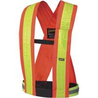 5593 Bretelles de s&eacute;curit&eacute;, Orange haute visibilit&eacute;, Couleur r&eacute;fl&eacute;chissante Jaune, Taille unique Ontario Safety Products