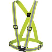 Safety Sash, High Visibility Lime-Yellow, Silver Reflective Colour, One Size SHC859 | Ontario Safety Product