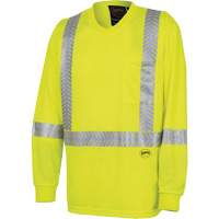6905A Chandail de s&eacute;curit&eacute; &agrave; manches longues ultra respirant et ultra frais, T-petit, Jaune lime haute visibilit&eacute; Ontario Safety Products