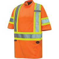 6970 T-shirt de s&eacute;curit&eacute; en il-de-perdrix, Polyester, T-petit, Orange haute visibilit&eacute; Ontario Safety Products