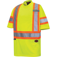 6971 T-shirt de s&eacute;curit&eacute; en il-de-perdrix, Polyester, T-petit, Jaune lime haute visibilit&eacute; Ontario Safety Products