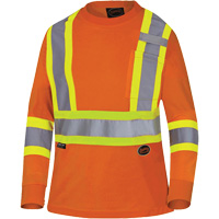 6968 T-shirt de s&eacute;curit&eacute; en il-de-perdrix pour femme, Polyester, T-petit, Orange haute visibilit&eacute; Ontario Safety Products