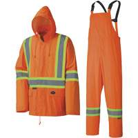 5598 Combinaison de pluie imperm&eacute;able et l&eacute;g&egrave;re, Polyester/PVC, Petit, Orange haute visibilit&eacute; Ontario Safety Products