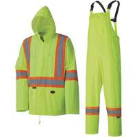 5599 Combinaison de pluie imperm&eacute;able et l&eacute;g&egrave;re, Polyester/PVC, T-petit, Jaune lime haute visibilit&eacute; Ontario Safety Products