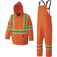 5608 Combinaison de pluie imperm&eacute;able 210D, Polyester/PVC, Petit, Orange haute visibilit&eacute; Ontario Safety Products