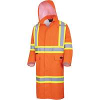 5630 Manteau long imperm&eacute;able The Rock 300D, Polyester, Petit, Orange haute visibilit&eacute; Ontario Safety Products