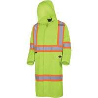 5631 Manteau long imperm&eacute;able The Rock 300D, Polyester, Petit, Jaune lime haute visibilit&eacute; Ontario Safety Products