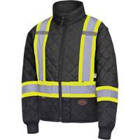 5017 Quilted Freezer Jacket, Polyester, Black, X-Small Ontario Safety Products