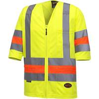 6019 Chandail de circulation &agrave; manches courtes  Qu&eacute;bec, Polyester, T-petit, Jaune lime haute visibilit&eacute; Ontario Safety Products
